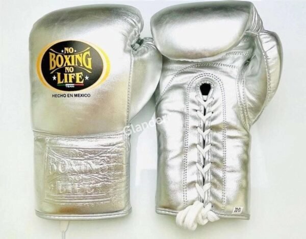Silver custom no boxing no life boxing gloves