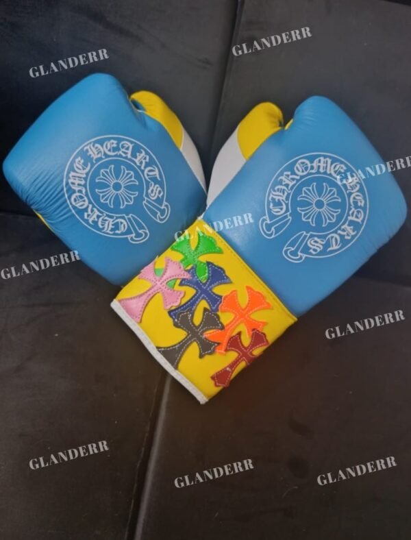 Chrome heart style custom boxing gloves for gym training