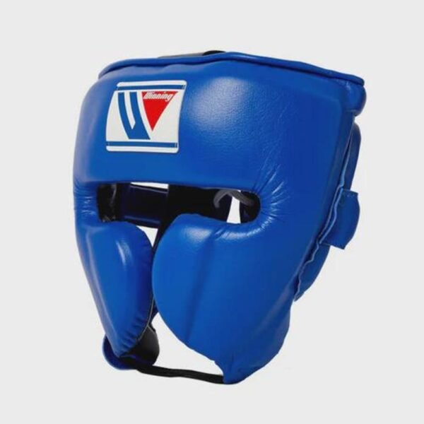 Winning style headgear blue for boxing sparring