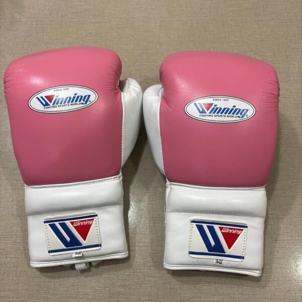 Custom winning style training boxing gloves handmade leather